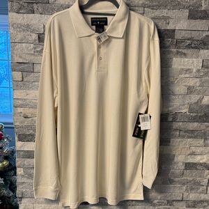 Cream Long Sleeve Polo Shirt Eagles Ridge